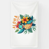 Hawaiian-Shirt Aloha Hawaii Zee Schildpad Meisje V Spandoek (Verticaal)