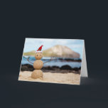Hawaiian Snowman Christmas Kaart<br><div class="desc">Mele Kalikimaka is het ding om te zeggen, op een heldere Hawaiiaanse kerstdag. Brr! Het is onder de 70, beter beginnen met het dragen van lange mouwen! Maak die familieleden van je die in het bevroren noorden wonen (of waar die poolvortexen deze keer besluiten te landen) echt jaloers op je...</div>