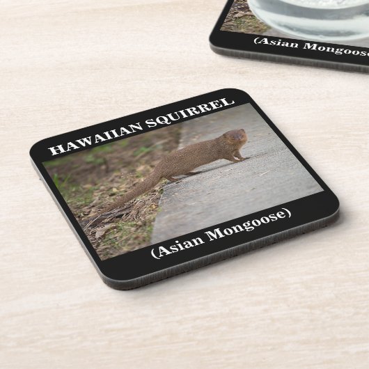 Hawaiian Squirrel (Asian Mongoose) Plastic Onderze Drankjes Onderzetter (Linkerzijde)
