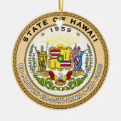 Hawaiian State Seal Keramisch Ornament (Voorkant)