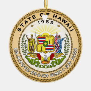 Hawaiian State Seal Keramisch Ornament