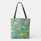 Hawaiian stranden op Bright Blauw Tote Bag (Achterkant)