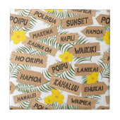 Hawaiian strandt tropisch tegeltje (Voorkant)