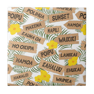 Hawaiian strandt tropisch tegeltje