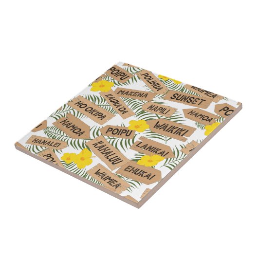 Hawaiian strandt tropisch tegeltje (Zijkant)