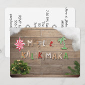 Hawaiian Style Gingerbrood Greeting Kaart (Voorkant / Achterkant)