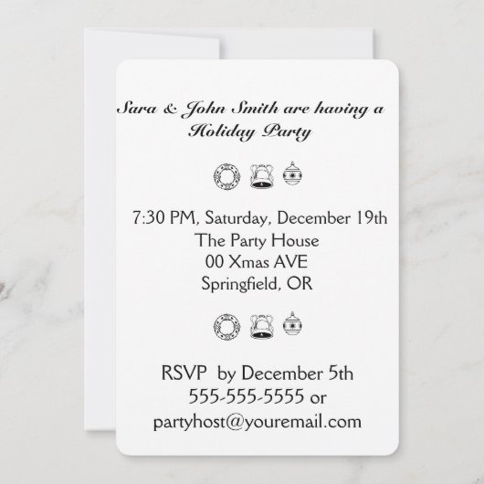 Hawaiian Style Gingerbrood Greeting Kaart (Achterkant)