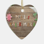 Hawaiian Style Gingerbrood Greeting Keramisch Ornament (Rechts)