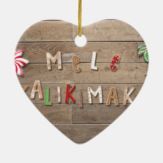 Hawaiian Style Gingerbrood Greeting Keramisch Ornament (Achterkant)