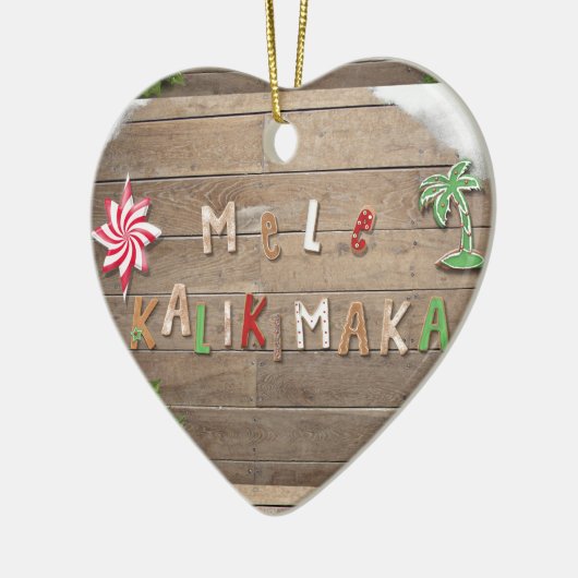 Hawaiian Style Gingerbrood Greeting Keramisch Ornament (Links)