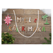 Hawaiian Style Gingerbrood Greeting Large Cadeautasje (Achterkant)