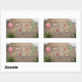 Hawaiian Style Gingerbrood Greeting Rechthoekige Sticker (Vel)