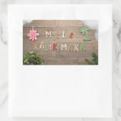 Hawaiian Style Gingerbrood Greeting Rechthoekige Sticker (Tas)