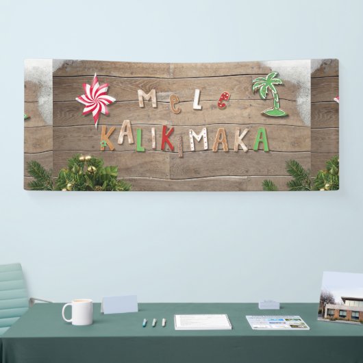 Hawaiian Style Gingerbrood Greeting Spandoek (Beurs)