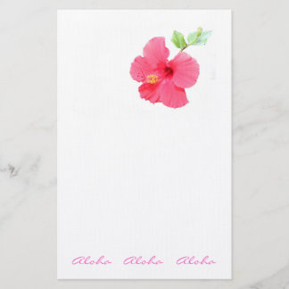Hawaiian Style Hibiscus Stationery aanpasbaar Briefpapier