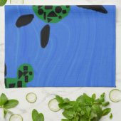 Hawaiian Style Honu Custom Kitchen Towel Theedoek (Gevouwen)