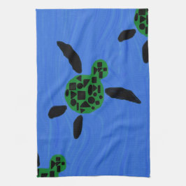 Hawaiian Style Honu Custom Kitchen Towel Theedoek