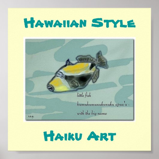 Hawaiian Style "Humuhumunukunuku apua'a" Art Print (Voorkant)