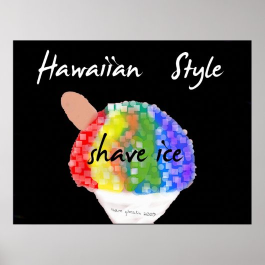 Hawaiian Style Shave Ice Art Print (Voorkant)