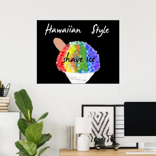 Hawaiian Style Shave Ice Art Print (Thuiskantoor)