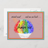 Hawaiian Style Shave Ice - Rainbow Flavor-Briefkaa Briefkaart (Voorkant / Achterkant)