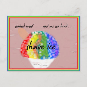 Hawaiian Style Shave Ice - Rainbow Flavor-Briefkaa Briefkaart
