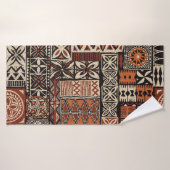 Hawaiian style tapa tribal fabric abstract patchwo badhanddoek (Badhanddoek)