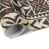 Hawaiian style tapa tribal fabric abstract patchwo cadeaupapier (Rol Hoek)