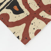 Hawaiian style tapa tribal fabric abstract patchwo fleece deken (Hoek)