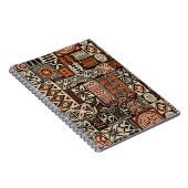 Hawaiian style tapa tribal fabric abstract patchwo notitieboek (Rechterzijde)