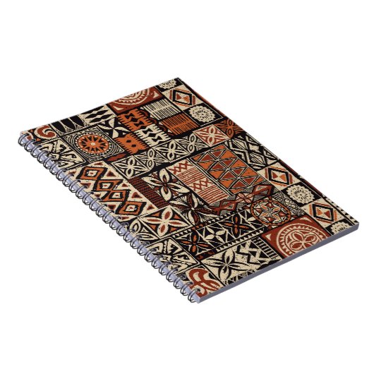 Hawaiian style tapa tribal fabric abstract patchwo notitieboek (Rechterzijde)
