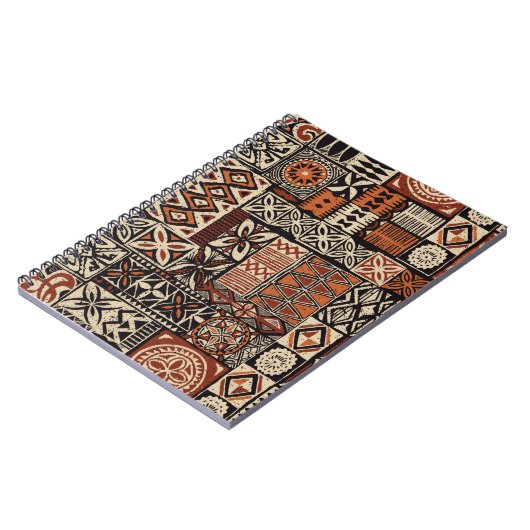 Hawaiian style tapa tribal fabric abstract patchwo notitieboek (Linkerzijde)