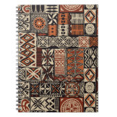 Hawaiian style tapa tribal fabric abstract patchwo notitieboek (Voorkant)