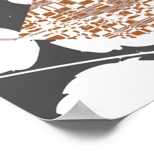 Hawaiian style tapa tribal fabric abstract patchwo poster (Hoek)