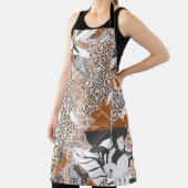 Hawaiian style tapa tribal fabric abstract patchwo schort (Insitu)