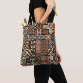 Hawaiian style tapa tribal fabric abstract patchwo tote bag (Dichtbij)