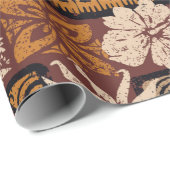 Hawaiian style tribal patroon fabric patchwork abs cadeaupapier (Rol Hoek)