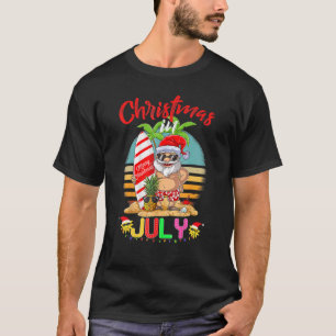 Hawaiian Summer Cool Santa Claus Surfing Kerstmis T-shirt