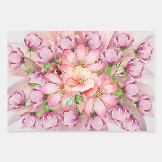 "Hawaiian Summer Florals" cadeaupapier (Voorkant 3)