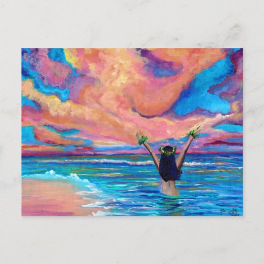 Hawaiian Sunrise Aloha of Mahalo Kaart (Voorkant)