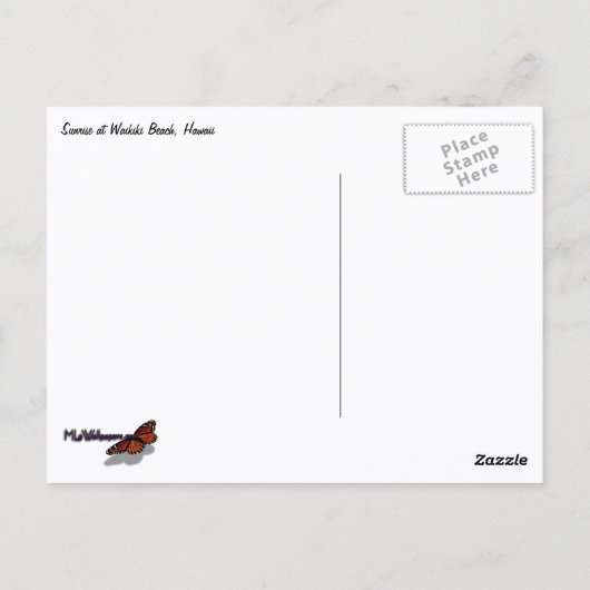 Hawaiian Sunrise Briefkaart (Achterkant)