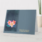 Hawaiian Sunrise Plumeria Kaart (Achterkant)