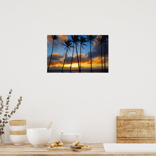 Hawaiian Sunrise Poster (Keuken)