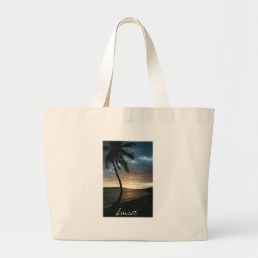 Hawaiian Sunset Beach Bag Grote Tote Bag (Voorkant)