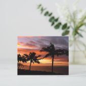 Hawaiian Sunset Briefkaart (Staand voorkant)