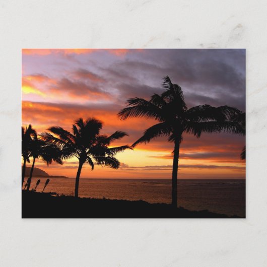 Hawaiian Sunset Briefkaart (Voorkant)