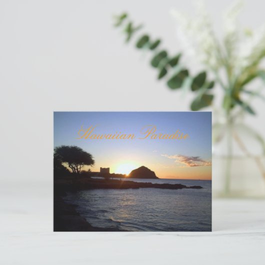 Hawaiian Sunset Briefkaart (Staand voorkant)