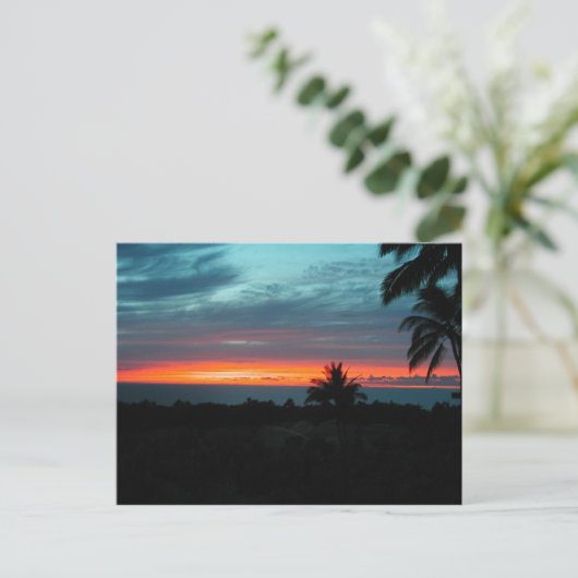 Hawaiian Sunset Briefkaart (Staand voorkant)