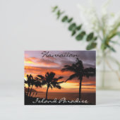 Hawaiian Sunset Briefkaart (Staand voorkant)