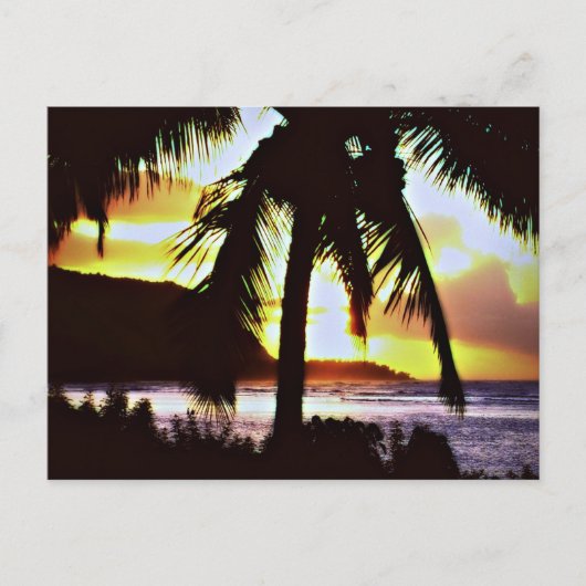Hawaiian Sunset Briefkaart (Voorkant)